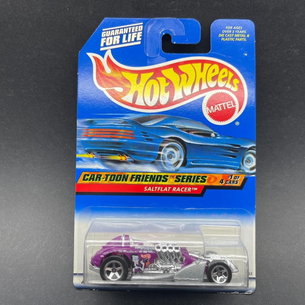 Hot Wheels Car-Toon Friends Salt Flat Racer Race Diecast 1/64 Rocky & Bullwinkle